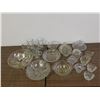 Image 1 : Lot of Assorted Vintage Glassware Crystal Serving Bowls Plates, Cream and Sugar, Etc