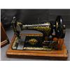 Image 2 : Antique Singer Sewing Machine Model #12326999 Sewing Machine in Wooden Box Late 1800s