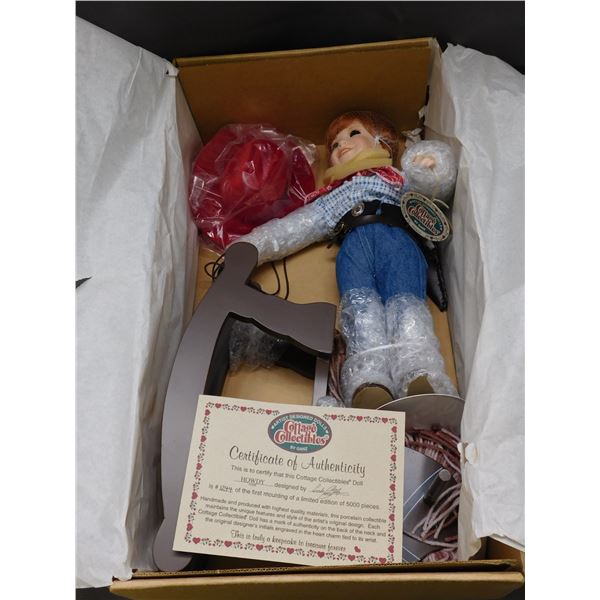 Cottage Collectibles by Ganz "Howdy" Porcelain Doll w Box