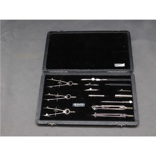 Minerva Lansin Stainless Thornton Made in England Drafting Set