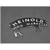 Image 1 : Heinold Hog Market Porcelain Enamel Metal Sign 8" Long