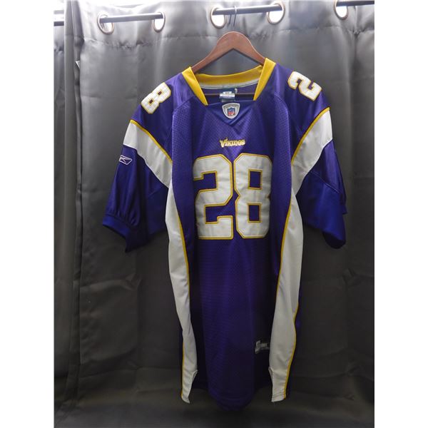 Minnesota Vikings #28 Peterson NFL Football Jersey Reebok Size 54