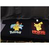 Image 1 : Lot of 2 T-Shirts Pokemon Pikachu Size XL and Gen 1 Starters XL