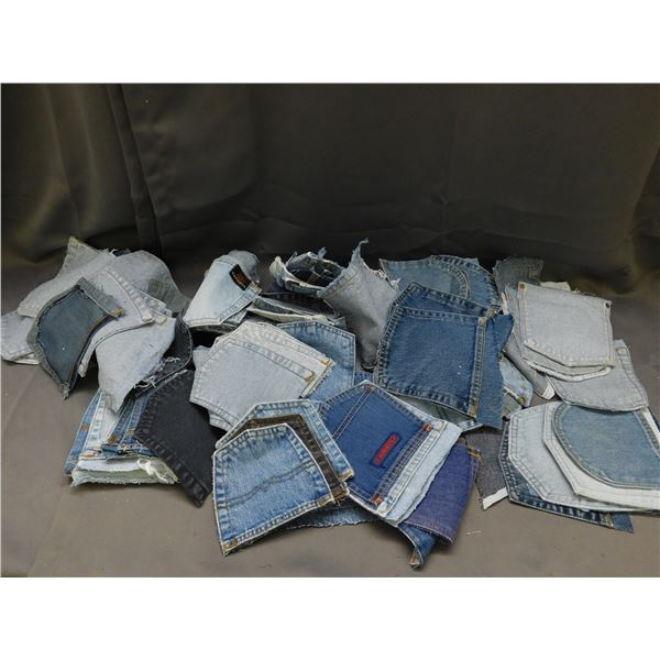 Lot of Denim Pocket Scraps