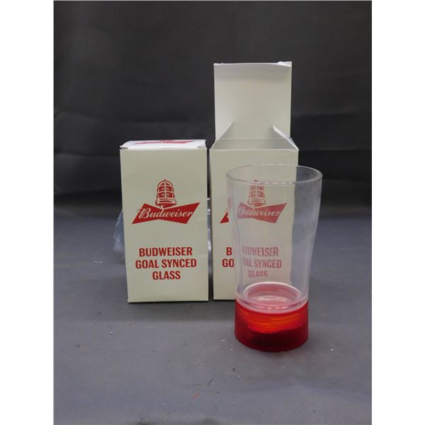 Budweiser Goal Synched Glasses (lot of 2)