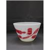 Image 1 : Fire King Milk Glass Red and White Kitchen Utensils Mixing Bowl