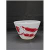 Image 2 : Fire King Milk Glass Red and White Kitchen Utensils Mixing Bowl