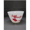 Image 4 : Fire King Milk Glass Red and White Kitchen Utensils Mixing Bowl