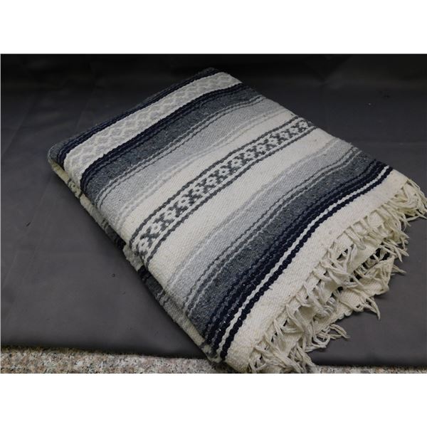 Mexican Knit Blanket Grey Monotone