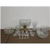 Image 1 : Lot of Glass, Crystal Serving Ware Wine Glasses, Bowls, Etc Fine Crystal