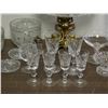 Image 2 : Lot of Glass, Crystal Serving Ware Wine Glasses, Bowls, Etc Fine Crystal