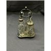 Image 1 : Edwardian Art Glass Silver Plated Cruet Set