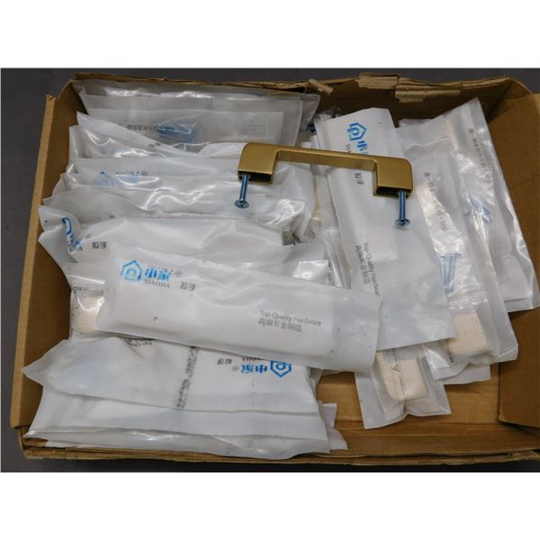 27 Brass Finish Cupboard Handles 4 1/8" Long