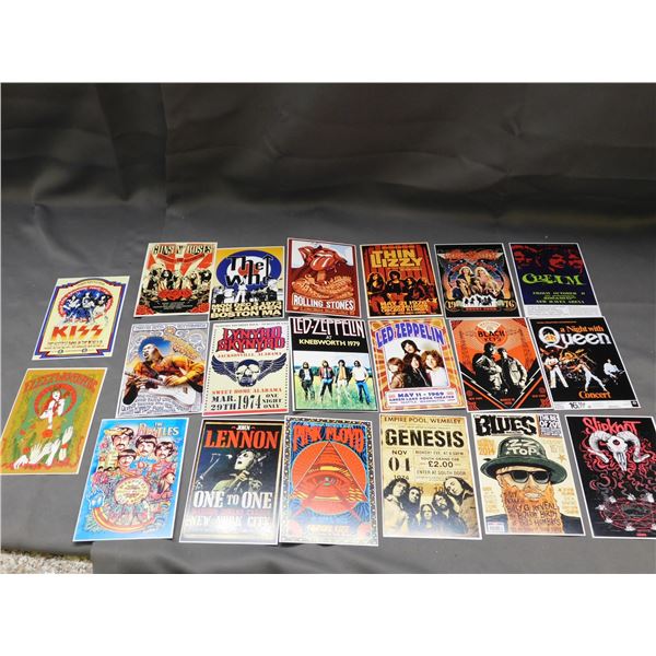 20 Rock and Roll Poster Cards 4x6