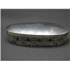 Image 1 : Sterling Silver & Cut Crystal Small Oval Shaped Trinket Dish Box