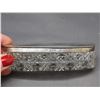 Image 3 : Sterling Silver & Cut Crystal Small Oval Shaped Trinket Dish Box