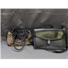 Lot of 2 Bags Leather Briefcase Messenger Bag & Animal Print Purse Tote Shoulder Bag Jessica Simpson