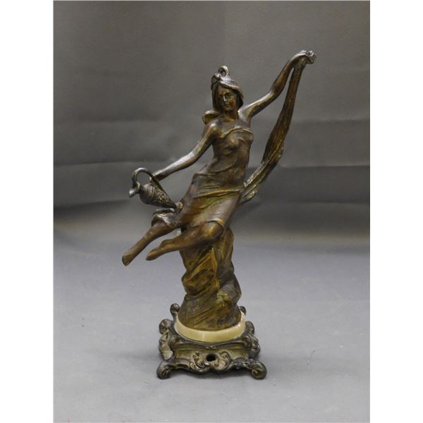 Vintage Bronze Color Art Nouveau Statue Figurine
