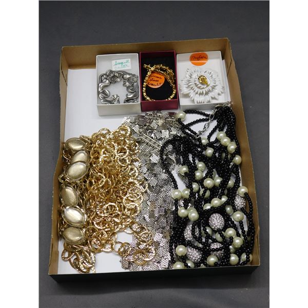 Assorted Necklaces, Precious Stone Bracelet, Earrings, Triferi, Good Condition