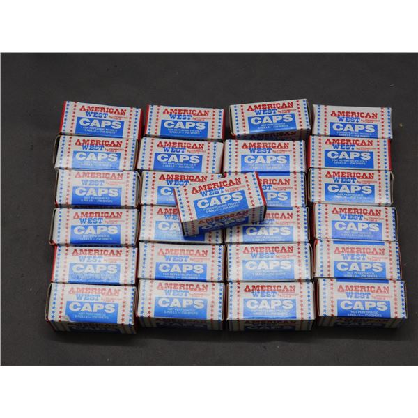 25 American West Cap Gun Caps 250 Shots Per Box NOS