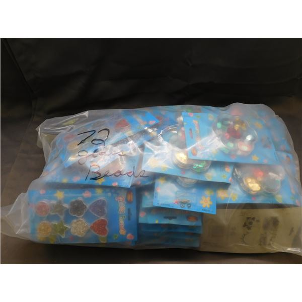Bulk Bag of 72 Packs of Glass Craft Beads 2 Styles