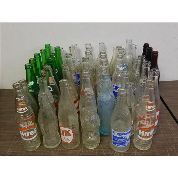 50+ Vintage Soda Pop Glass Bottles Empire, Brandon, Etc