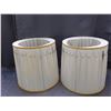 Image 1 : Pair of Vintage Matching Shades Fabric Cream Colour