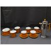 Image 1 : Deco Service Set Tea Coffee Pot, 4 Cups and Saucers, Cream, Sugar and Milk Pitcher Made in England