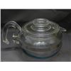 Image 2 : Pyrex Glass TeaPot Chrome Band & Yellow Glass Pitcher
