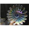 Image 2 : Lot of Vintage Pearlescent Iridescent Glass Large Dishes