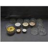 Image 1 : Lot of 15 Glass Powder Jars Vanity w Lids