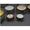 Image 2 : Lot of 15 Glass Powder Jars Vanity w Lids