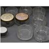 Image 3 : Lot of 15 Glass Powder Jars Vanity w Lids