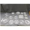 Image 1 : Lot of 15 Pieces of Assorted Vintage Glassware Dishes, Bowls, Serving, Etc