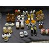Image 1 : Lot of 21 Salt and Pepper Shakers Pairs Ceramic, Assorted Styles