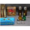 Image 3 : Lot of 9 Vintage Salt and Pepper Shakers Amber Glass, Boxed, Light Bulb, Etc
