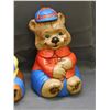 Image 5 : Lot of 4 Vintage Cookie Jars Teddy Bear, Hippo