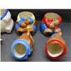 Image 6 : Lot of 4 Vintage Cookie Jars Teddy Bear, Hippo