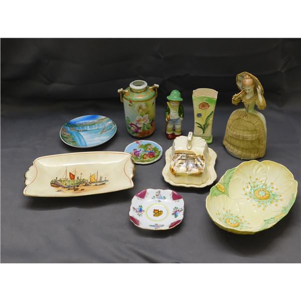 Lot of Assorted Vintage Ceramic, Carltonware, Figurines, Vase, Plates, Etc