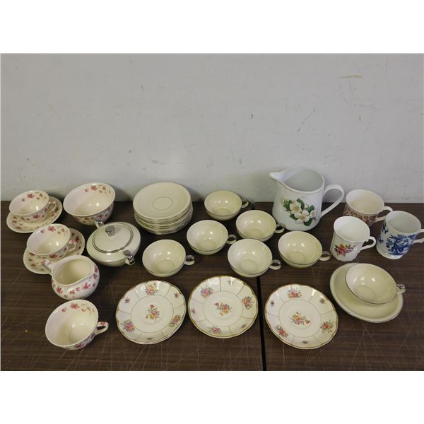 Large Lot of Assorted Vintage China Tea Cups, Saucers, Sets, Etc