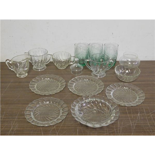 END OF THE RUN Misc Glass Cups, Saucers, Etc