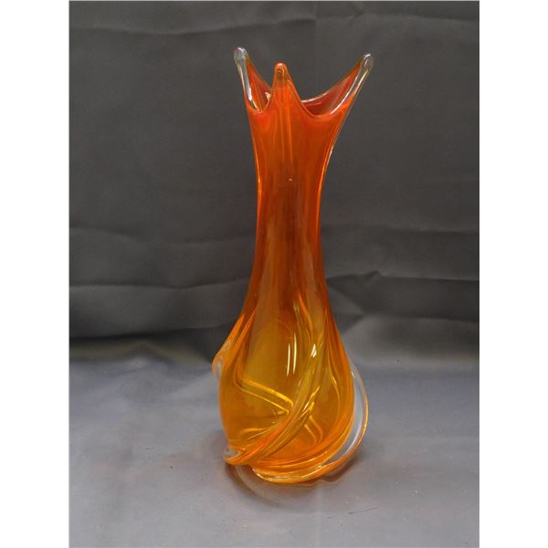 Orange Art Glass Blown Glass Chalet
