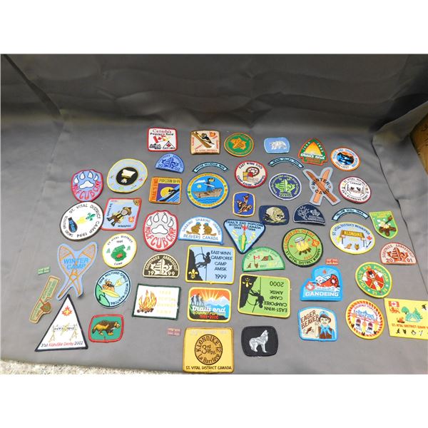 Lot of Assorted Vintage Boy Scouts Wolf Cubs Patches, Trails End Popcorn, Camp, Manitoba Winnipeg