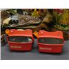 Image 2 : Lot of 8 Vintage Assorted Toys Knick Knacks Viewmaster, Drum, Toy Gun, Piggy Bank, Trouble, Etc