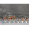 Image 1 : Lot of 6 Vintage Pheasant Glasses 3.5" to 5.5" tall