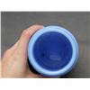 Image 5 : 2115-3 Diamond J  Blue Delphite Ribbed Tea Canister (missing lid)