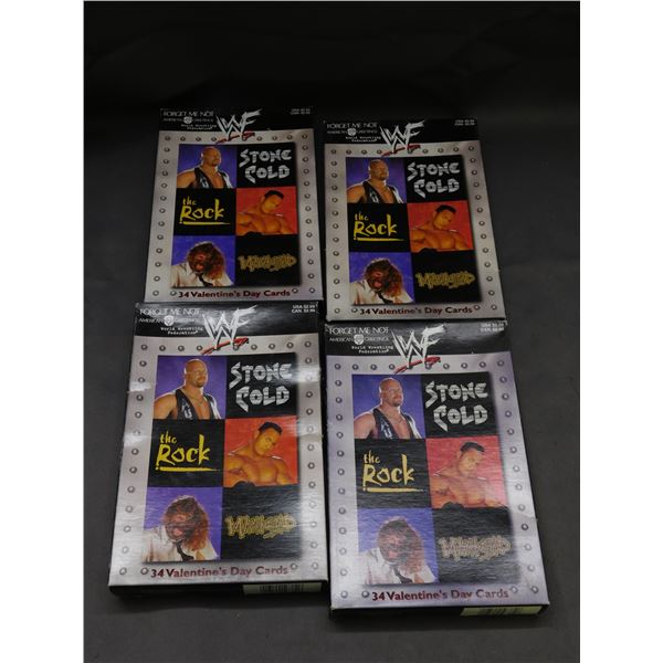 Lot of 4 SEALED boxes 1999 WWF Valentines Day Cards