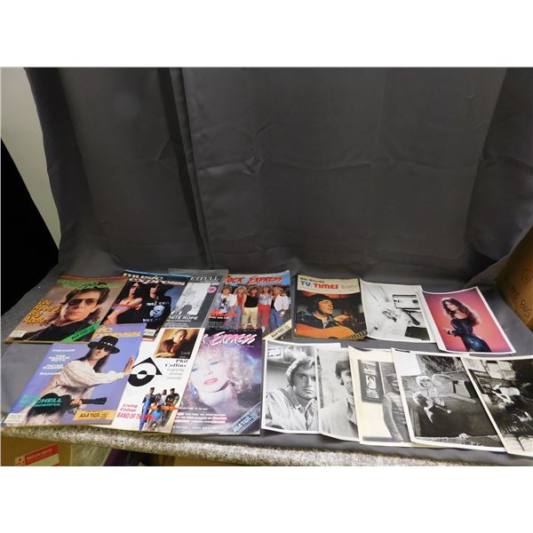 Lot of  Vintage Hollywood / Press Photos, Rock Express Magazine, Music Express,