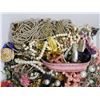 Image 2 : Tray of Assorted Costume Jewelry Necklaces Bracelets Pendants Etc *for crafting / parts*