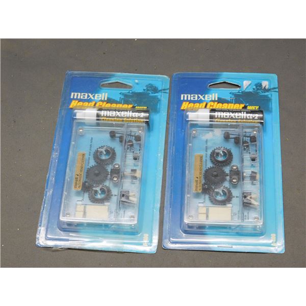 2pcs Maxell Head Cleaner Wet Cassette Tape Cleaner Kits NOS NEW